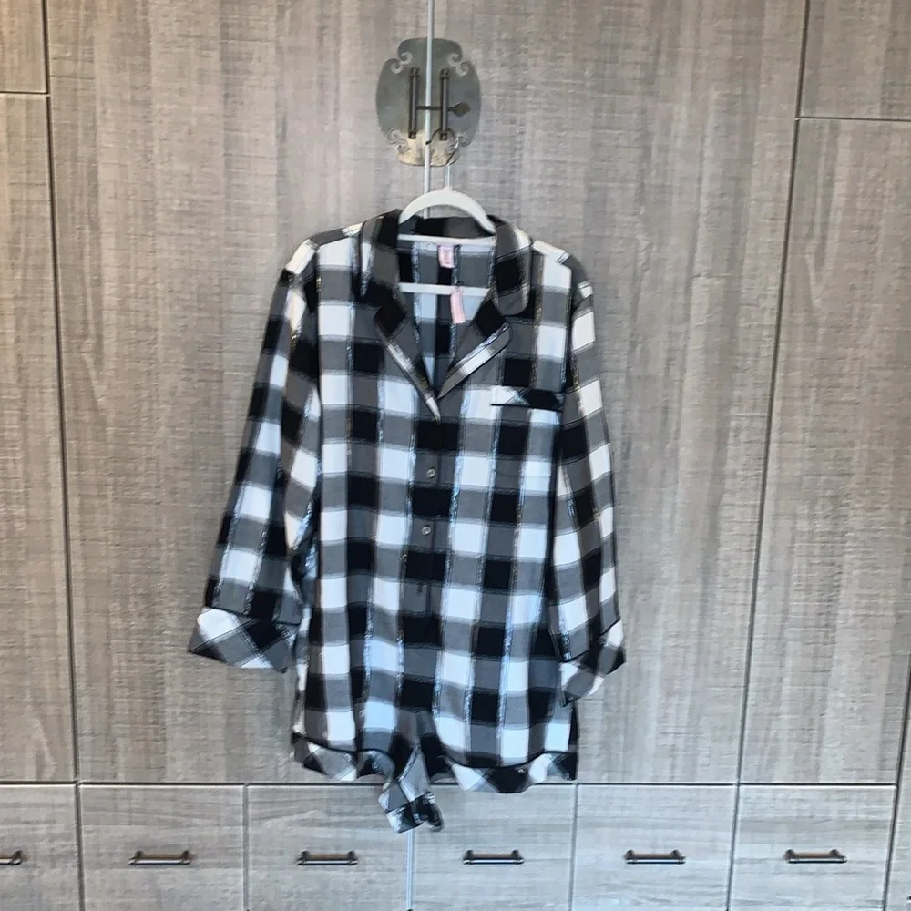 Victoria’s‎ Secret Plaid Romper Pajamas.